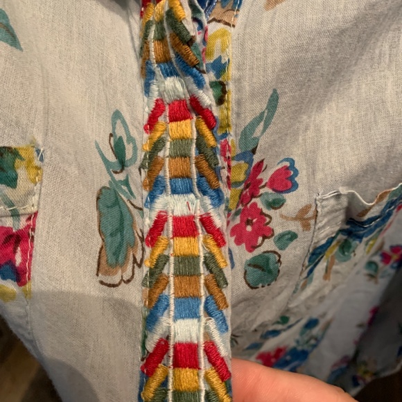 Ny Vintage button down floral. Worn about 5x - Picture 8 of 10